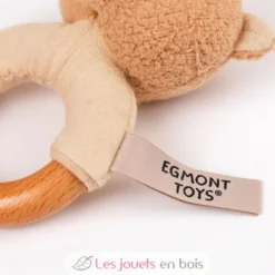 Hochet en bois et coton bio Marcel l'ours - Egmont Toys
