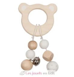 Hochet en bois tête d'ours - Goki