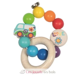Hochet en bois van arc-en-ciel - Goki