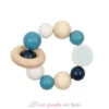Hochet flexible Tendance bleu - Heimess