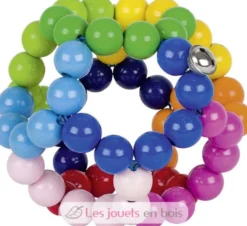 Hochet grande balle arc-en-ciel - Heimess