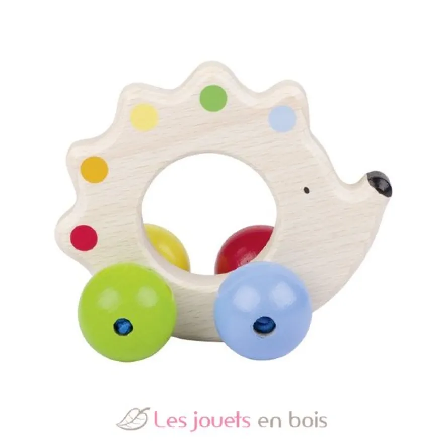 Hochet hérisson avec perles en bois - Goki