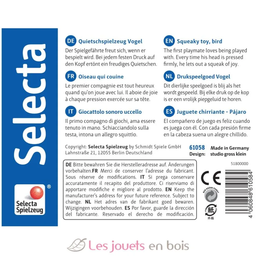Hochet Kiri Oiseau - Selecta