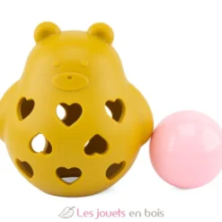 Hochet ourson jaune en silicone - Ulysse