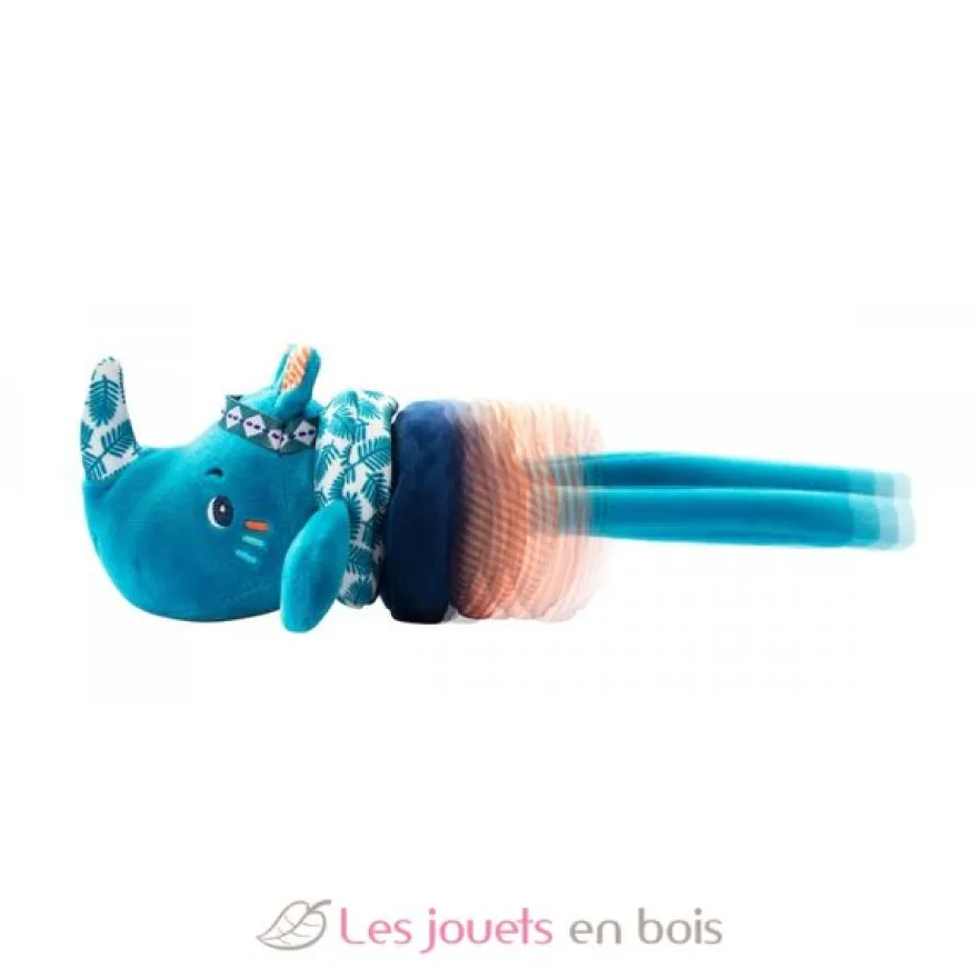 Hochet vibrant Marius le rhinocéros bleu - Lilliputiens