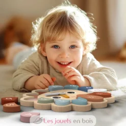 Horloge éducative hérisson en bois - Speedy Monkey
