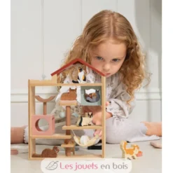 Hôtel pour chats en bois - Tender Leaf Toys