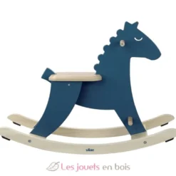 Hudada Cheval à bascule bleu paon avec arceau - Vilac
