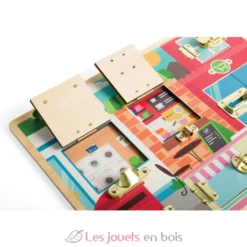 Jeu d'activités loquets et serrures en bois - Bigjigs Toys