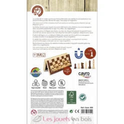 Jeu d'échecs magnétiques en bois - Cayro