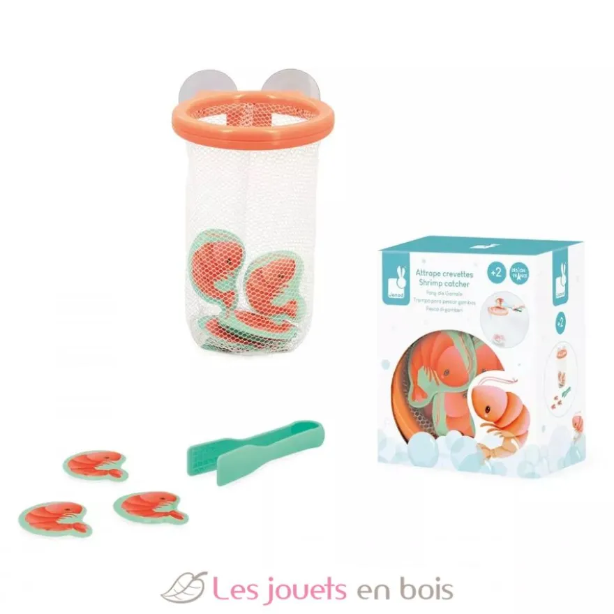 Jeu de bain Attrape-Crevettes rose orange - Janod