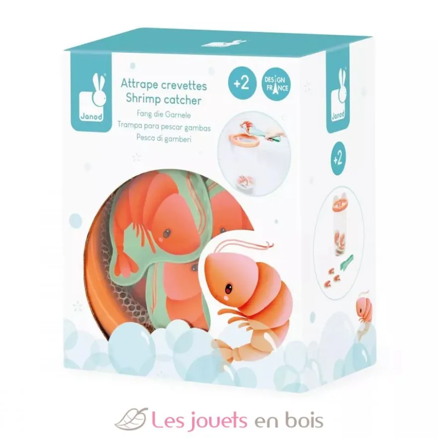 Jeu de bain Attrape-Crevettes rose orange - Janod