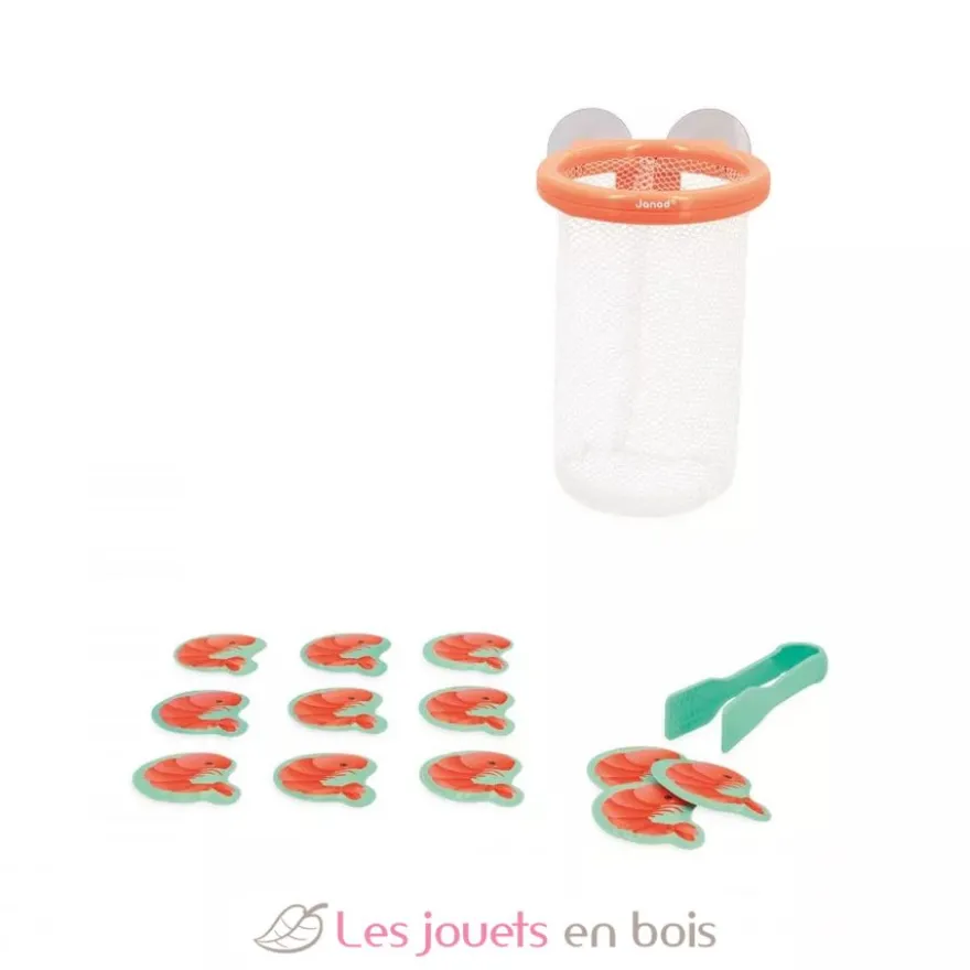 Jeu de bain Attrape-Crevettes rose orange - Janod