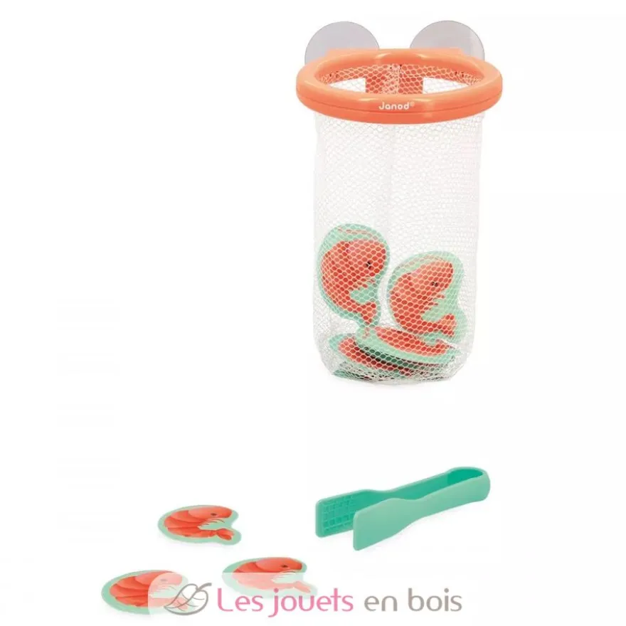 Jeu de bain Attrape-Crevettes rose orange - Janod
