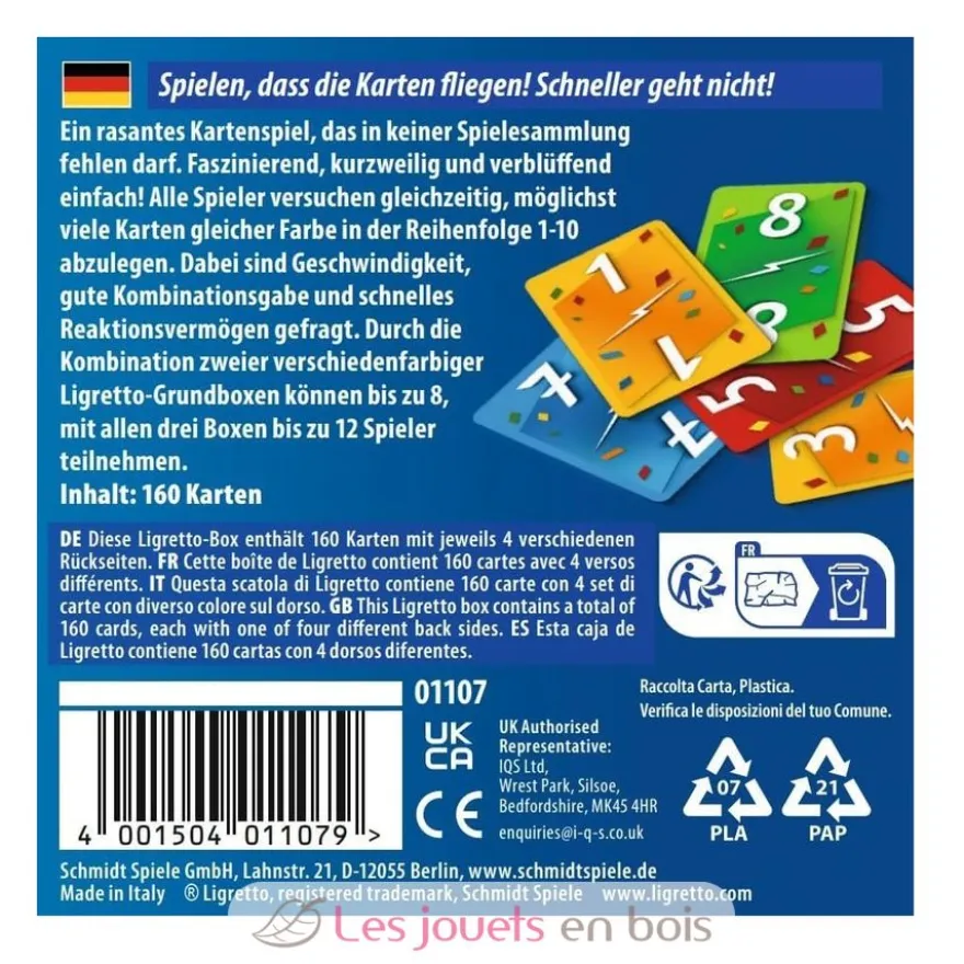 Jeu de cartes Ligretto bleu - Schmidt Spiele