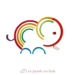 Jeu de construction Arc-en-ciel en bois - Goki