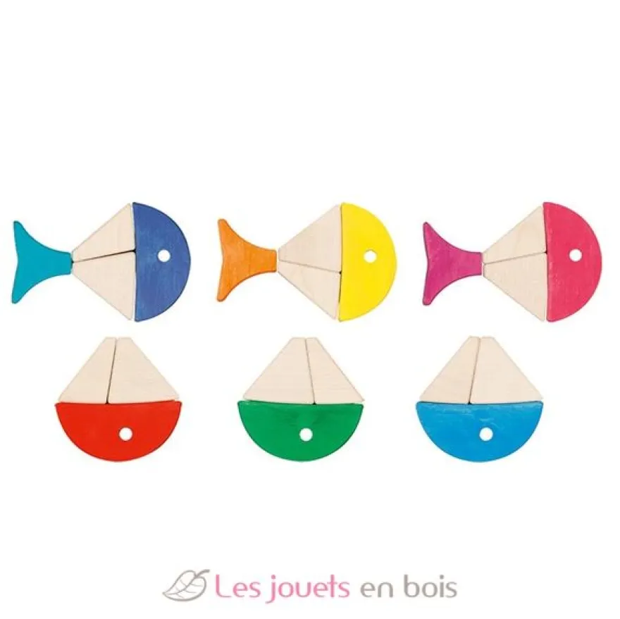 Jeu de construction poissons colorés - Goki