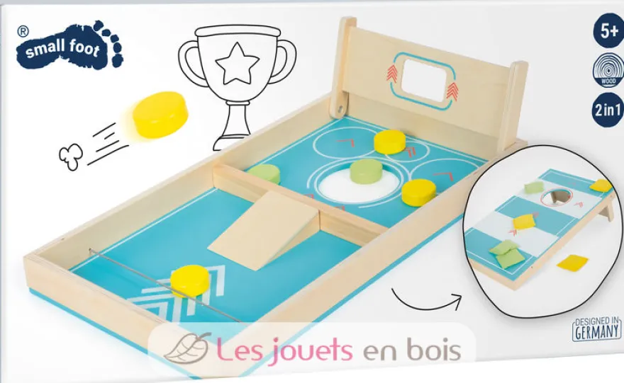 Jeu de Cornhole et de Sling Puck en bois - Small foot