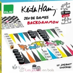 Jeu de Dames Backgammon Keith Haring - Vilac