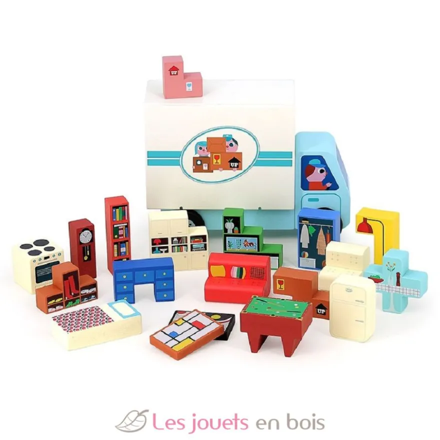 Jeu de logique en bois Déménagement - Vilac
