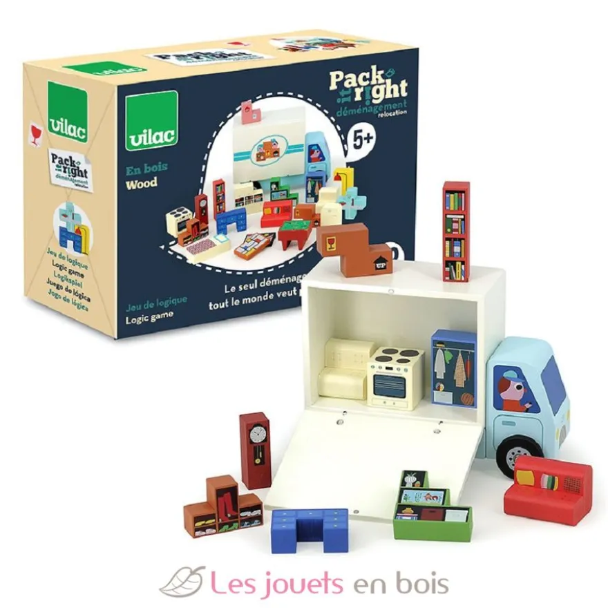 Jeu de logique en bois Déménagement - Vilac