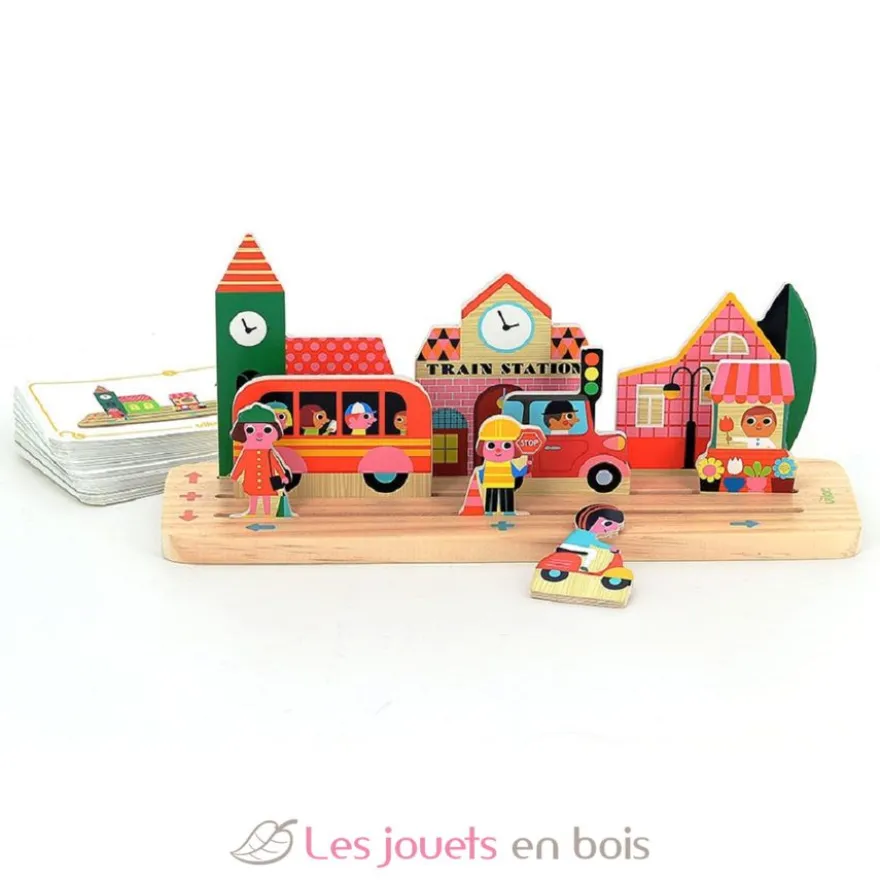 Jeu de logique en bois La ville - Vilac