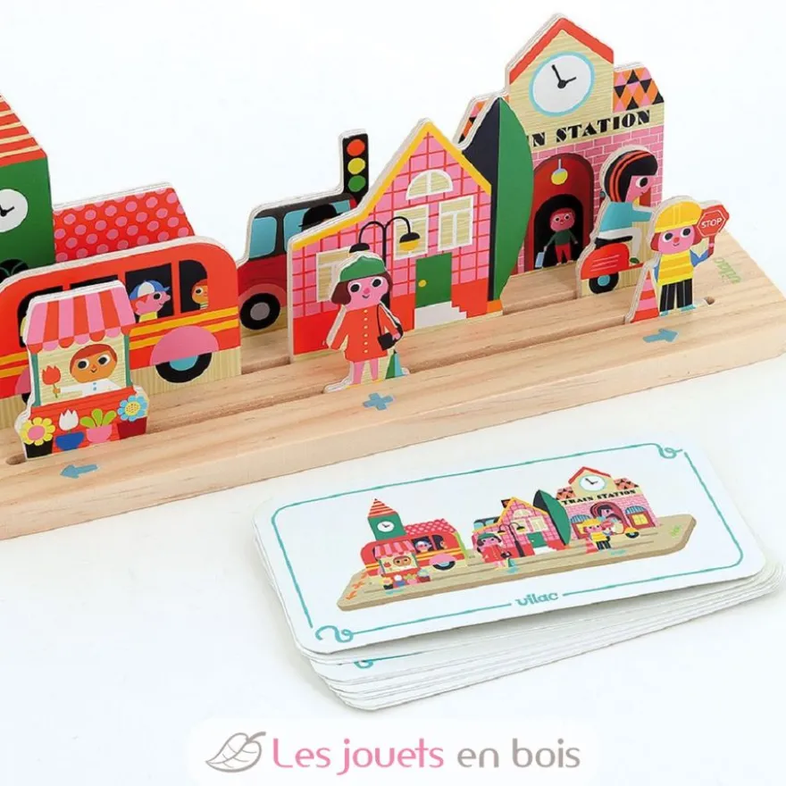 Jeu de logique en bois La ville - Vilac