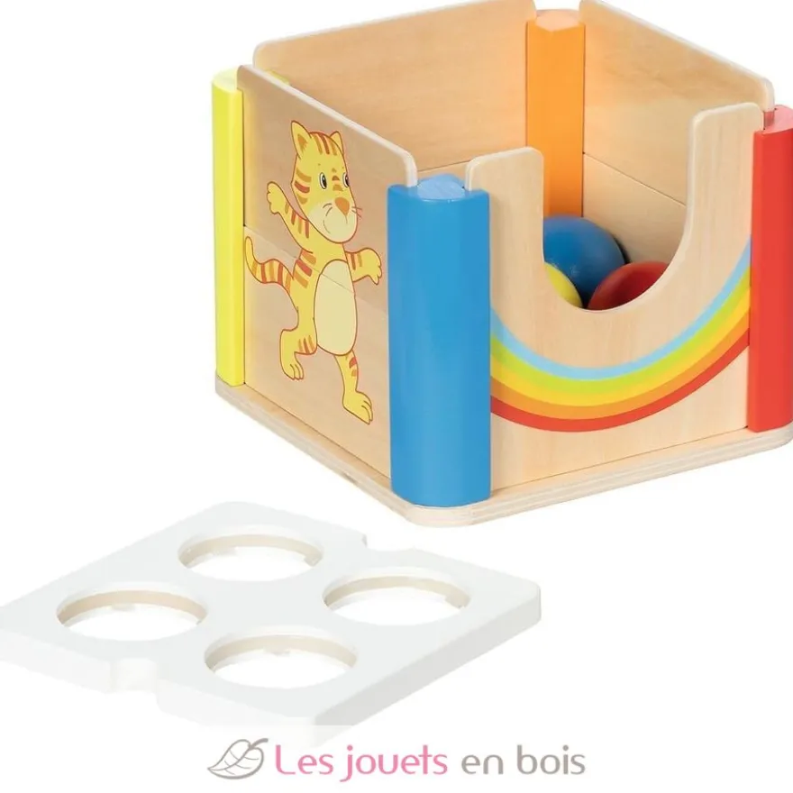 Jeu de maillet arc en ciel en bois - Dès 1 an - Goki