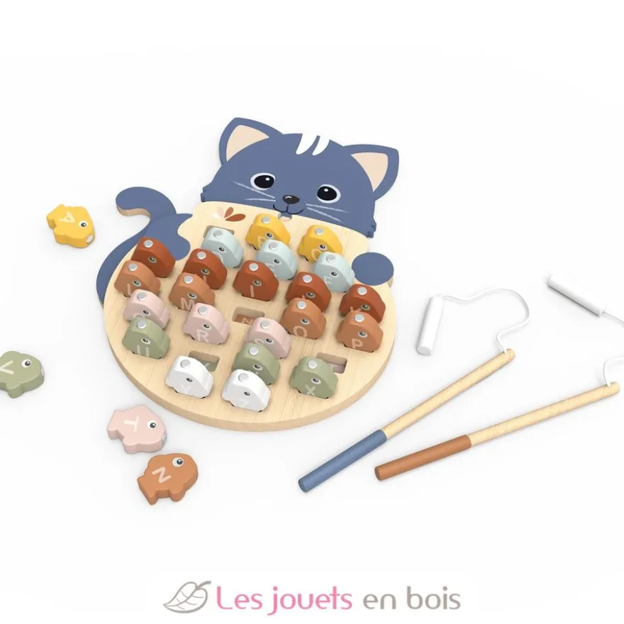 Jeu de pêche alphabet en bois - Speedy Monkey