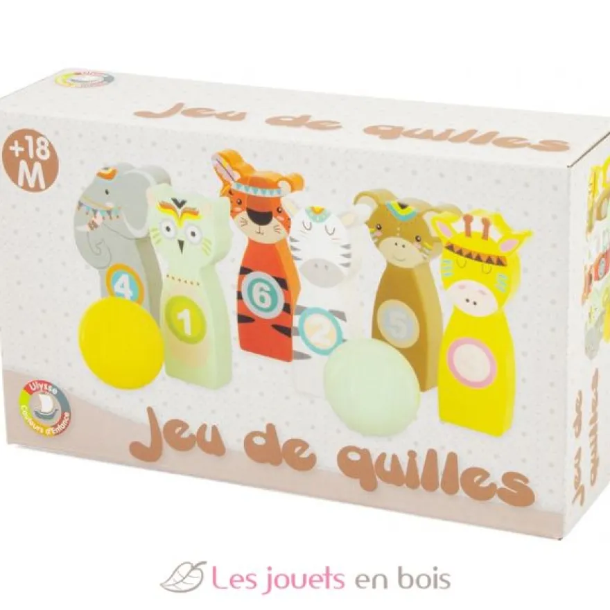 Jeu de quilles Animaux 10 cm - Ulysse