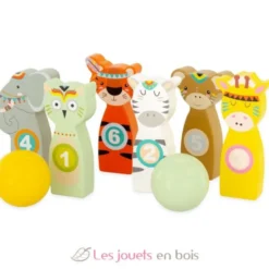 Jeu de quilles Animaux 10 cm - Ulysse