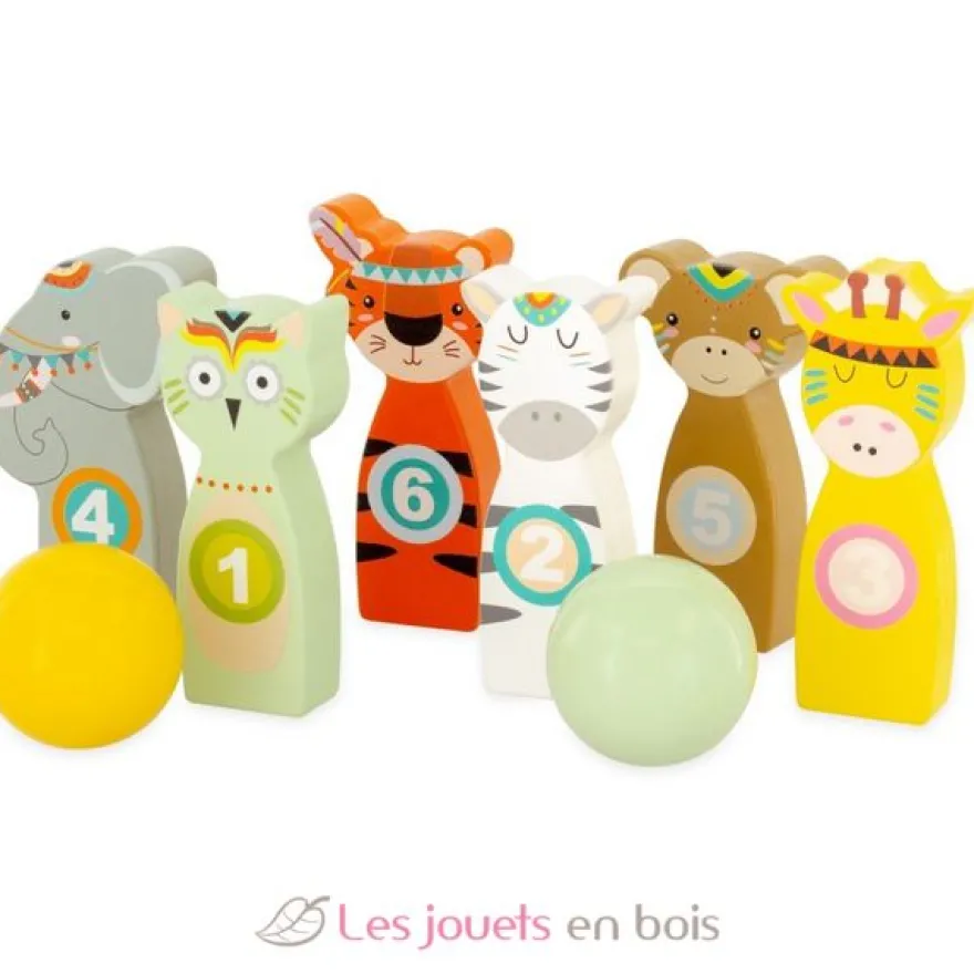 Jeu de quilles Animaux 10 cm - Ulysse