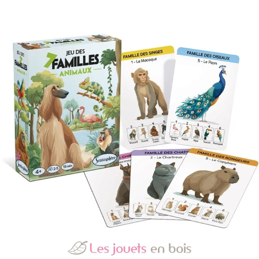Jeu des 7 Familles Animaux - Fabriqué en France - Sentosphère