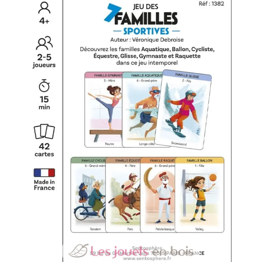 Jeu des 7 Familles Sportives - Fabriqué en France - Sentosphère