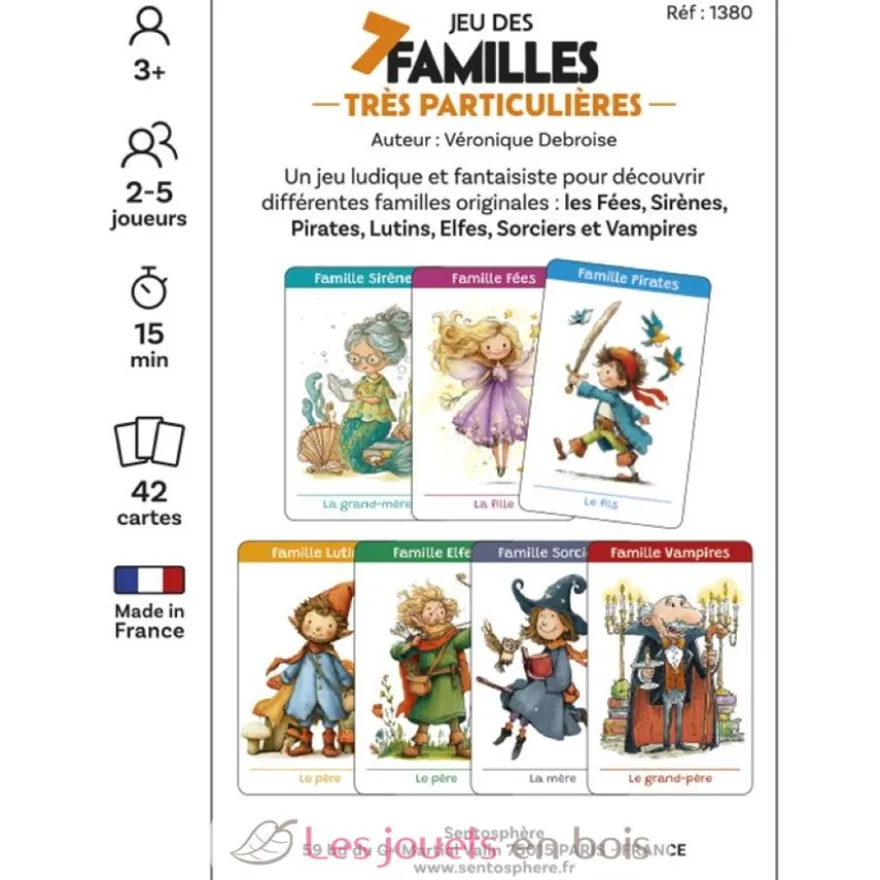 Jeu des 7 Familles Très particulières - Fabriqué en France - Sentosphère