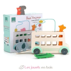 Jeu d’éveil en bois Bus’Animo - Vilac