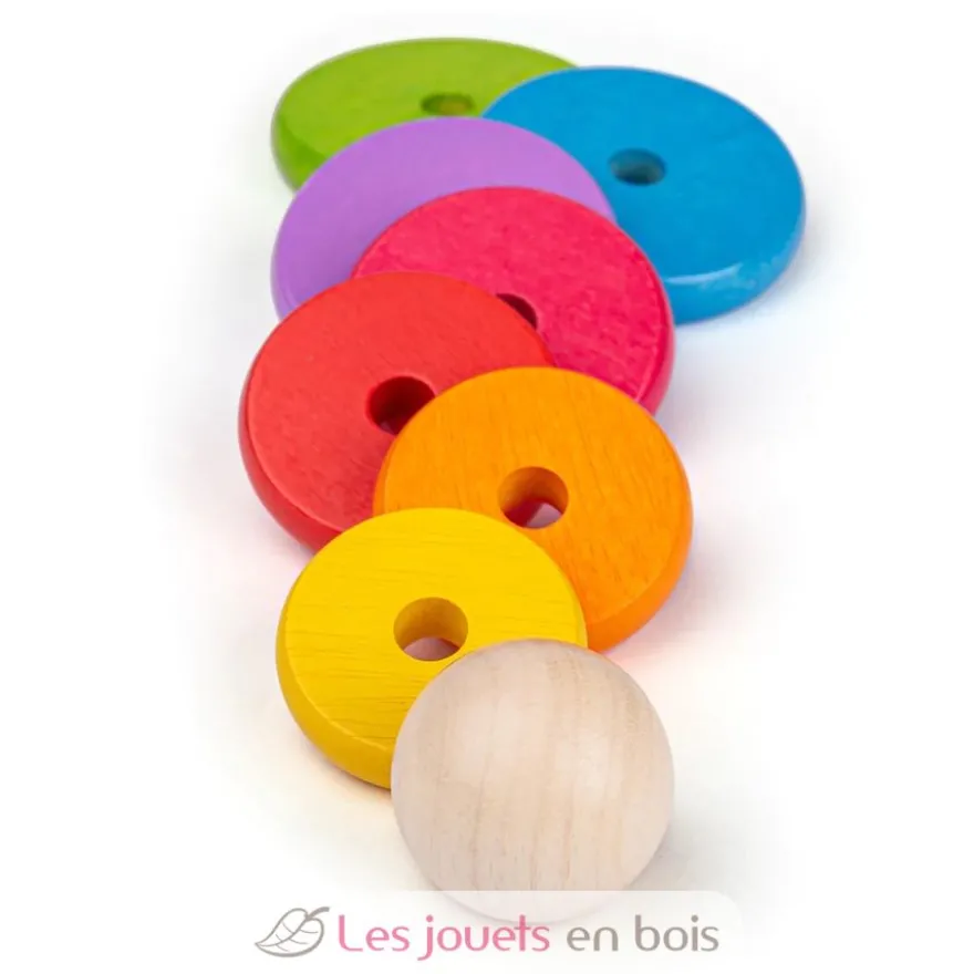Jeu à empiler arc-en-ciel - Bigjigs Toys