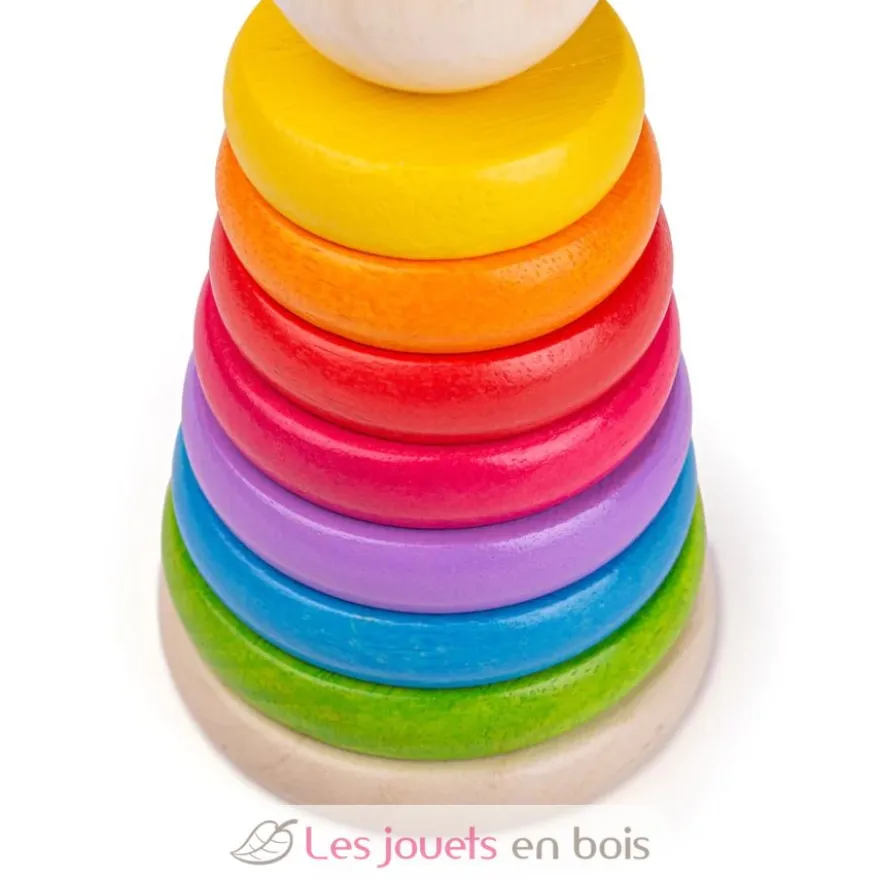Jeu à empiler arc-en-ciel - Bigjigs Toys