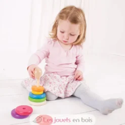 Jeu à empiler arc-en-ciel - Bigjigs Toys