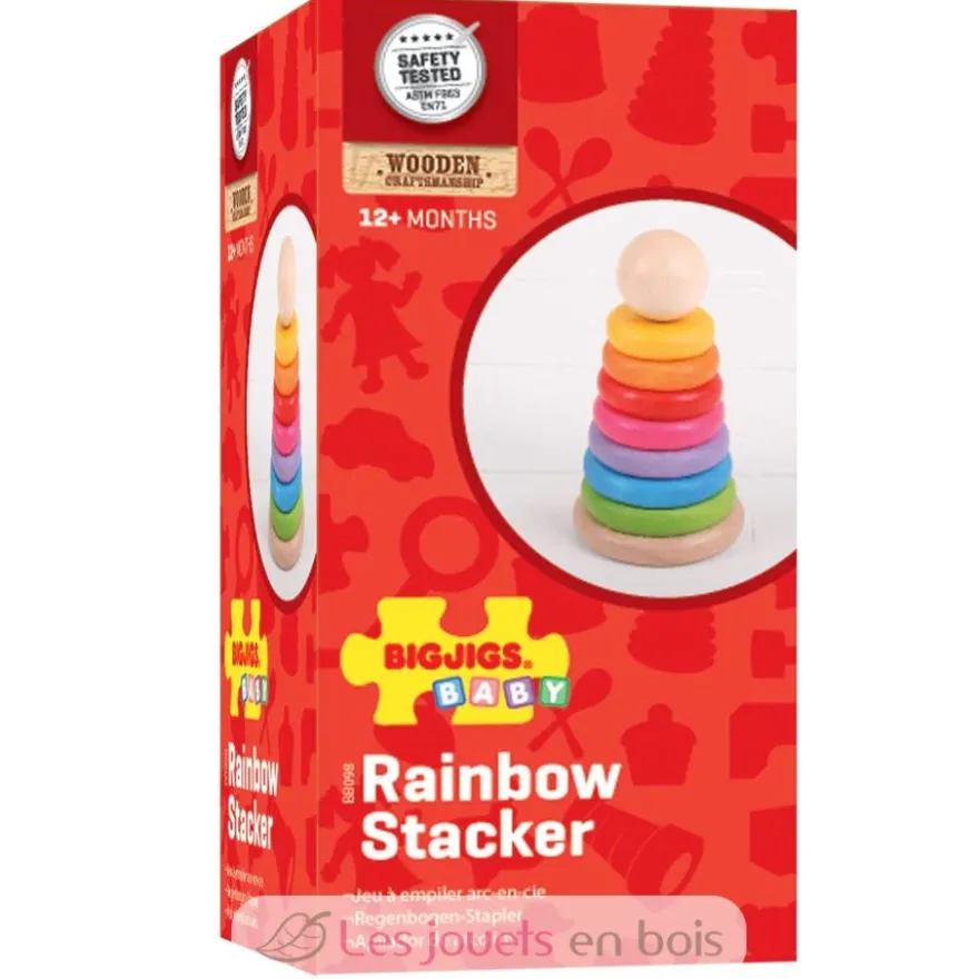 Jeu à empiler arc-en-ciel - Bigjigs Toys