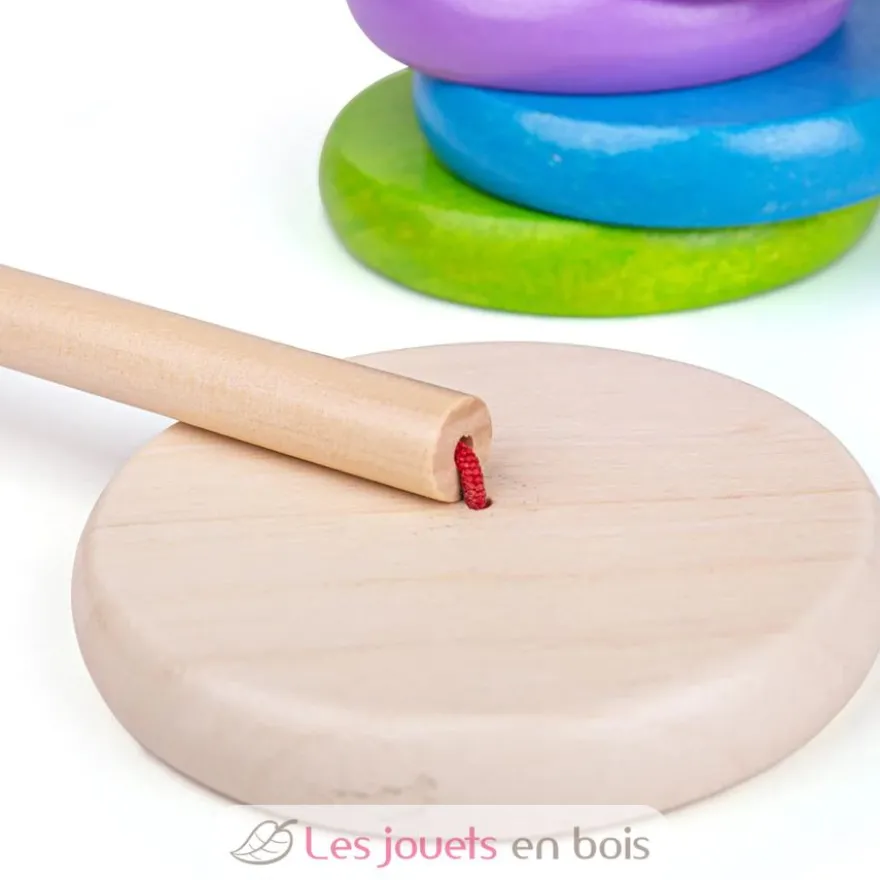 Jeu à empiler arc-en-ciel - Bigjigs Toys