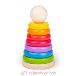 Jeu à empiler arc-en-ciel - Bigjigs Toys