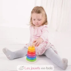 Jeu à empiler arc-en-ciel - Bigjigs Toys