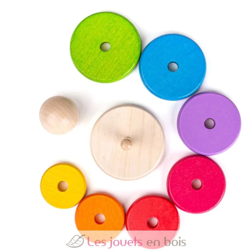 Jeu à empiler arc-en-ciel - Bigjigs Toys