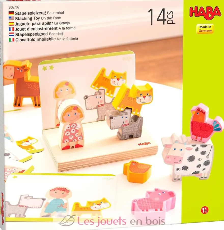 Jeu à empiler 3D À la ferme - Haba