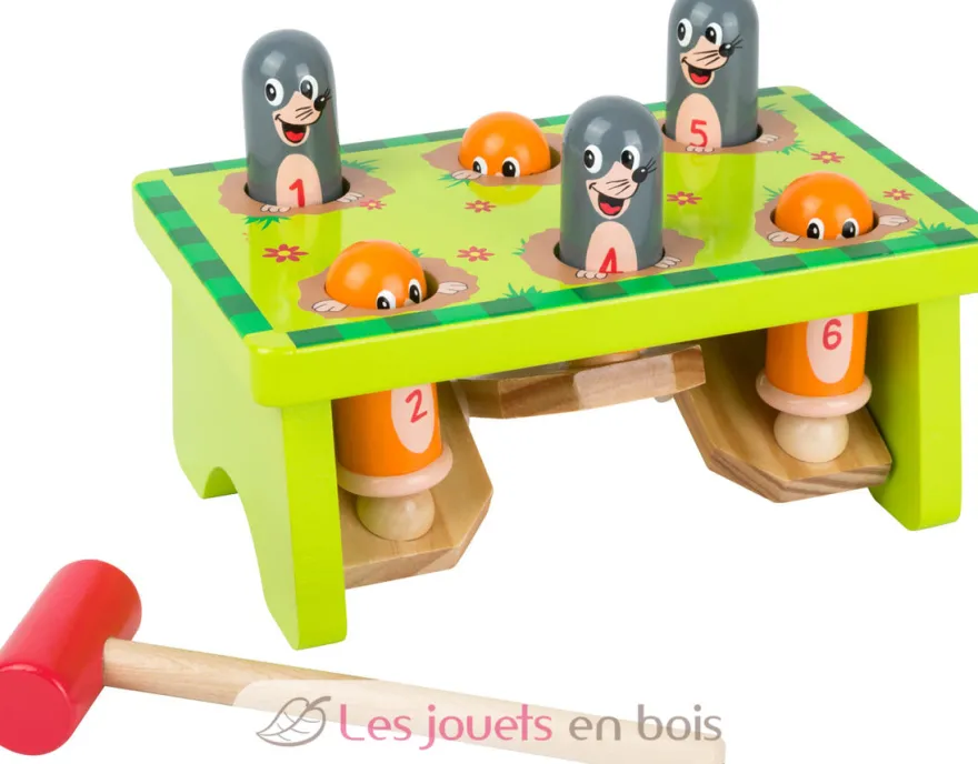 Jeu à marteler Chasse à la taupe vert Small Foot Compagny