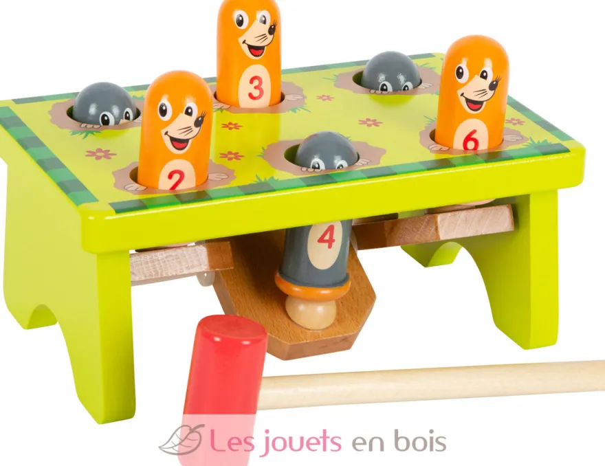 Jeu à marteler Chasse à la taupe vert Small Foot Compagny