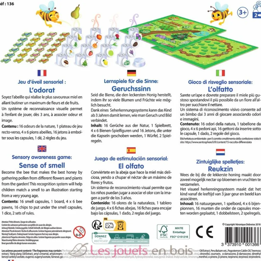 Jeu sensoriel - L'odorat - Sentosphère