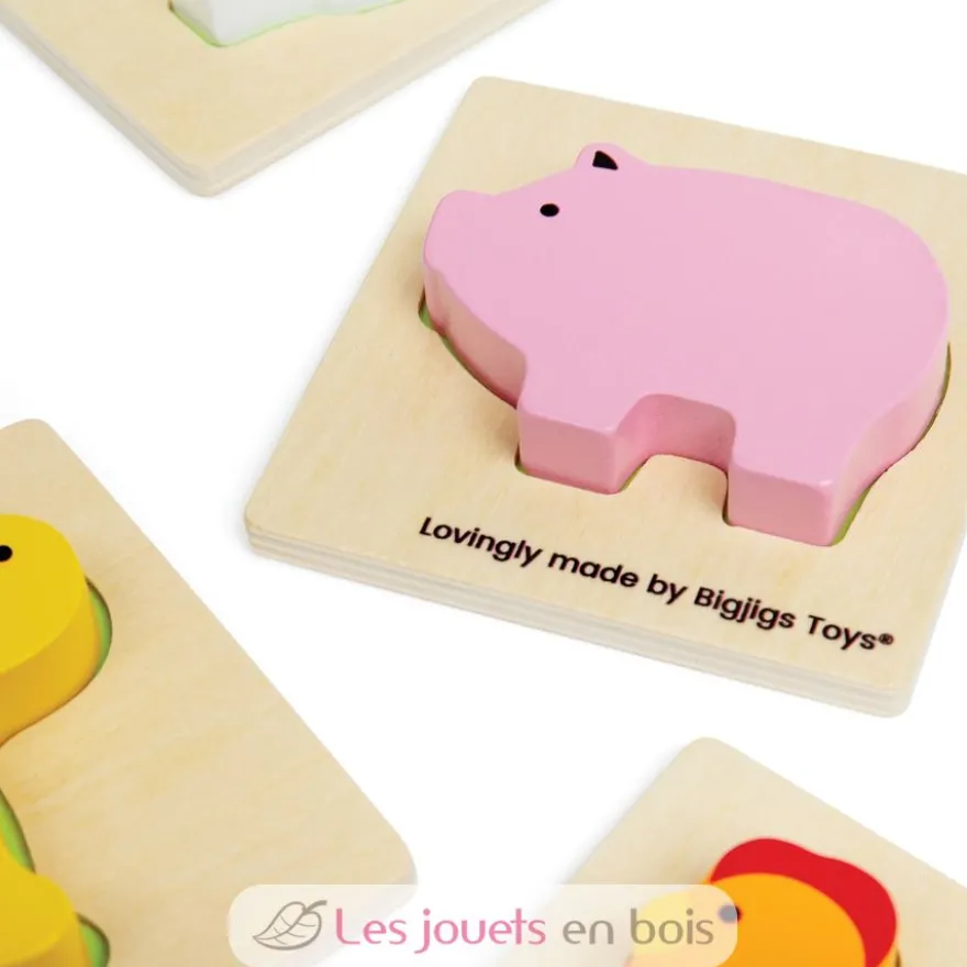 Jeu touche et trouve de la ferme en bois - Bigjigs Toys