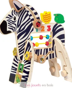 Jouet d'activité en bois Zèbre Safari - Manhattan Toy